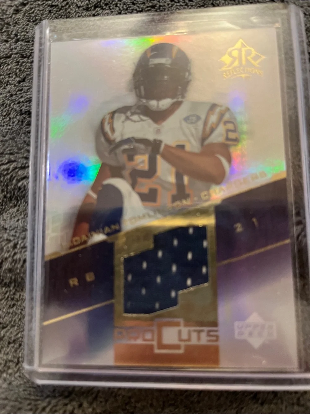2004 upper deck reflections - Pro cut jerseys LaDainian Tomlinson #PC-LT
